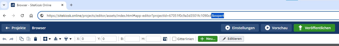Aktivierung des Expert-Modus